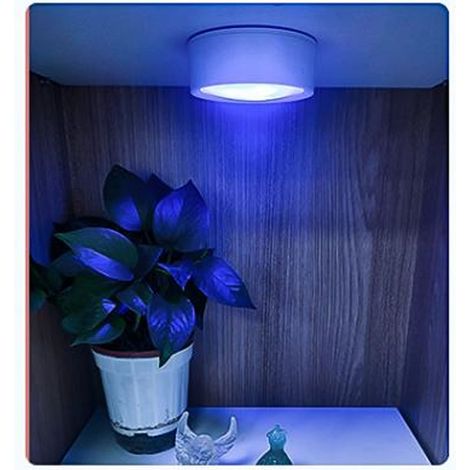 Bande lumineuse LED ronde, télécommandée, alimentée par batterie, sans fil, pour placard, 13 couleurs, éclairage LED pour armoire, éclairage pour comptoir de cuisine. (1/5)