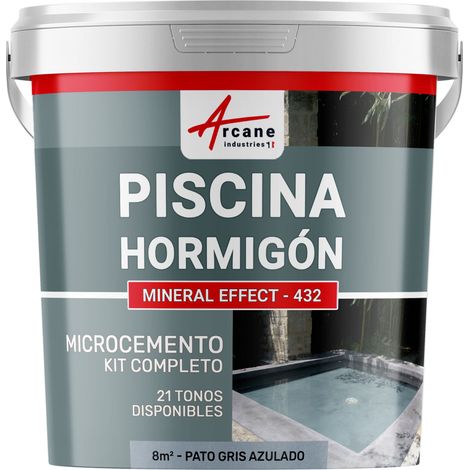 Kit microcemento color gris topo para piscina de hormigón (1/2)
