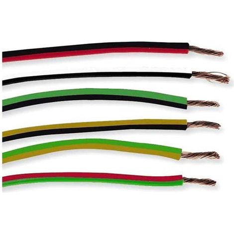 Câble Fil Unipolaire N07V-K sec. 1,00 mmq Blanc/Marron