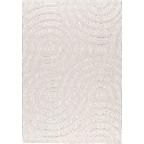 BOBOCHIC - Tapis poils ras JOSIE motif abstrait 200x290 Beige (1/5)