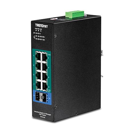 Trendnet Ti-PG102i Commutateur industriel Gigabit géré PoE+ 10 ports