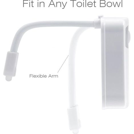 LED Lampe de Toilette Veilleuse, économie d'énergie, 8 Changement de Couleurs, PIR Détecteur de Mouvement éclairage adapte Tous Cuvette Siège/Salle de Bain-Fei Yu (1/4)