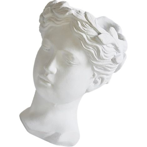 Pot de Fleurs en Résine Tête de Déesse Vénus, Pot Décoratif Blanc Vintage, Sculpture D’intérieur Nordique pour Bureau et Maison, Vase Statue Artistique pour Fleurs, Accessoire (1/5)