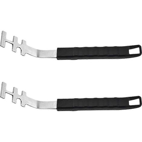 Lot de 2 pinces à griller en acier inoxydable pour barbecue, pinces pour gril extérieur-27.5X3.5CM (1/2)