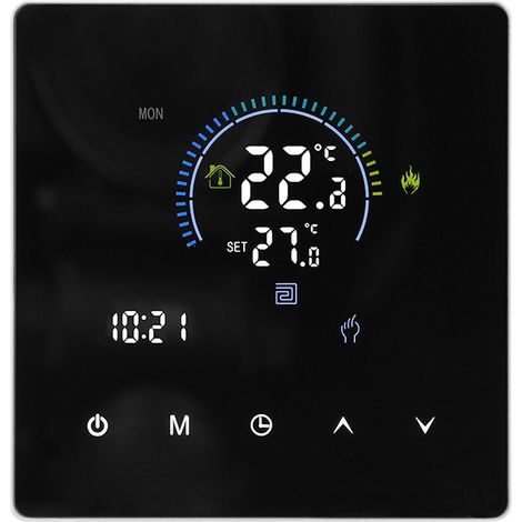 El controlador de temperatura programable con termostato inteligente funciona con Tuya, Tmall, DuerOS (tipo normal), sistema sanitario/caldera de 3 A (1/4)