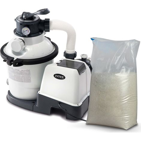 Pompa filtro a sabbia 5700 lh intex 26644 25 kg di sabbia