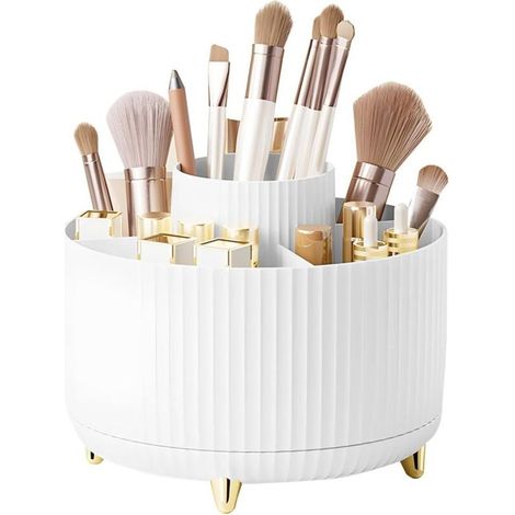 Aufbewahrungsboxen für Make-up, Hautpflegeprodukte, Pinselorganizer, drehbare Make-up-Organizer, Badezimmeraufbewahrung, Beauty- und Kosmetikprodukte (1/5)