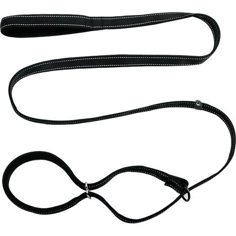 Laisse pour chien anti-traction avec poignée rembourrée et support de nez et corde réglable pour l'entraînement et la marche (1/5)