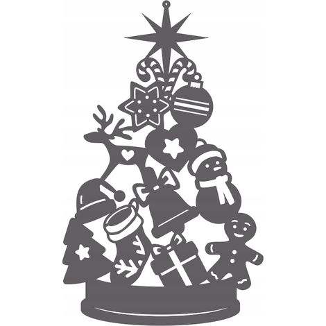 Weihnachtsanhänger 18 £, durchbrochene Verzierungen in Form eines Weihnachtsbaums