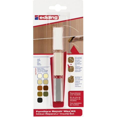 Edding Möbel-Reparaturwachs-Set 8901 weiß Pinsel & Stifte