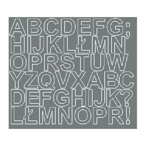 Lettere adesive autoadesive da 3 cm, grigio opaco (1/2)