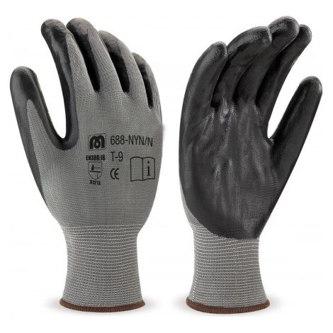 GUANTE NYLON NITRILO NEGRO 9 (688NYNNNE/9) - MARCA