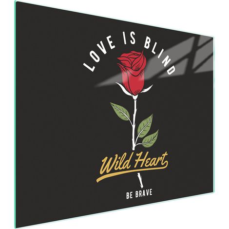Glasschneidebrett 52x40 Rose (1/5)
