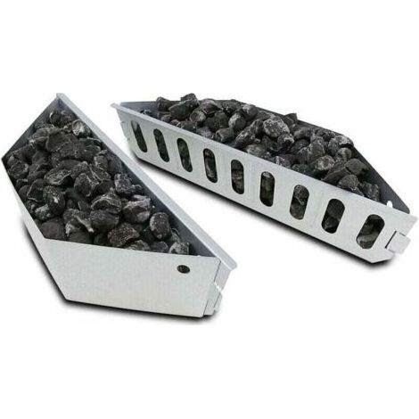 Pair Paniers à Charbon de bois pour Weber 7403, One Touch, Master Touch et tous les autres barbecues à charbon de bois 47 57 67 cm, Char-Basket pour Chaleur directe et Indirecte, Lot de 2 (1/4)