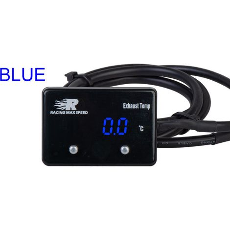 Thermomètre température échappement étanche 12V écran LED bleu, pour moto et voiture avec capteur de sonde (1/4)