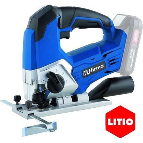 HU FIRMA 90122-10 HU-SG 20V Seghetto Alternativo a Batteria 20V senza Batteria né Caricabatterie Giri 0-2400-min Taglio Legno 80mm Acciaio 10mm Plastica 12mm Angoli 15° 30° 45° con Luce LED colore Ner