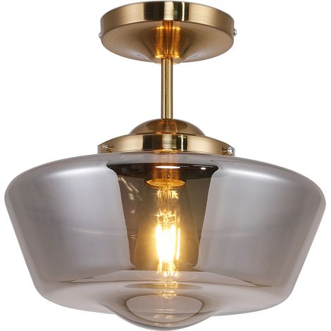Deckenlampe - Vintage-Stil Pendelleuchte - Suki Grau transparent