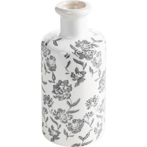 Vaso decorativo Vivian 11x25 cm con fiori (1/4)