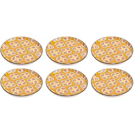 Assiette plate à motifs Imany (Lot de 6) Jaune (1/5)