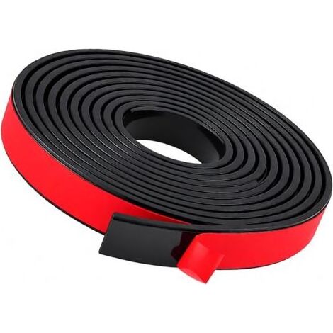 1 Nastro Adesivo di Gomma, 20 mm x 3 mm x 3 m, Materiale EPDM, Nero, Per l'Isolamento E Anti-vibrazioni (1/5)