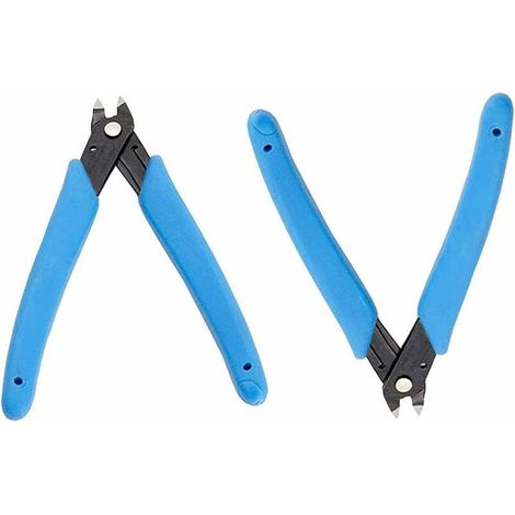 Diagonal Cutting Pliers Cutting Pliers Electrical Cable Snips, Precision Electrical Wire Cable Cutter Mini Diagonal Side Cutter Flush Cutter, Pack of 2 (1/5)