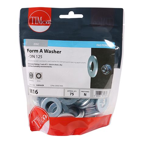 TIMCO Form A Washers DIN125-A Silver - M16