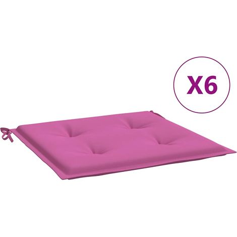 Maison Exclusive - Gartenstuhl-Kissen 6 Stk. Rosa 50x50x3 cm Stof (1/5)