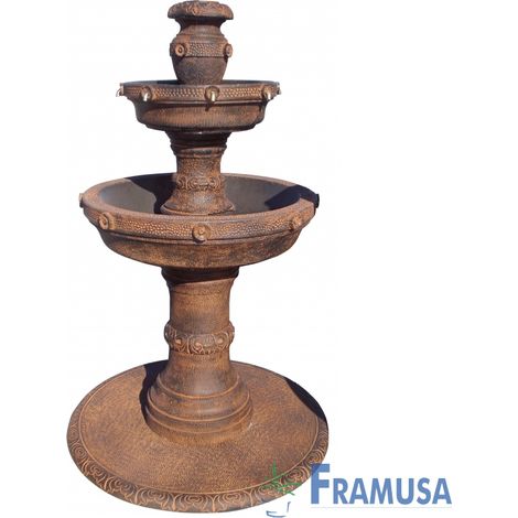 FUENTE DE PIEDRA ARTIFICIAL CENTRAL DORITA OXIDO CON BOMBA PARA JARDIN (1/2)