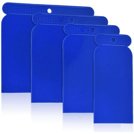 Spatules en plastique 4 pcs – grattoirs à mastic légers pour lissage et finition (1/5)