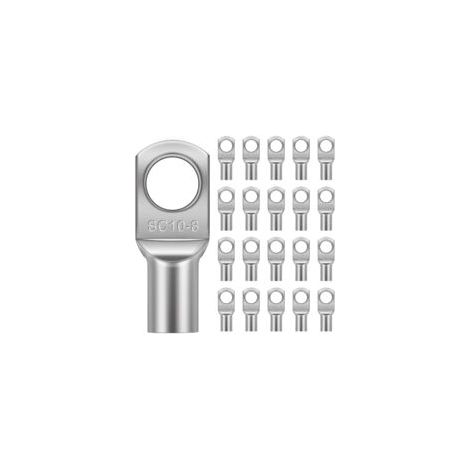 20 Pièces Cosses Tubulaires 10mm² M8, Cosses Annulaires, Cosse à Sertir a Oeil à Anneau, Cosse Electrique Plate, Œillet en Cuivre Étamé pour Voiture (1/5)