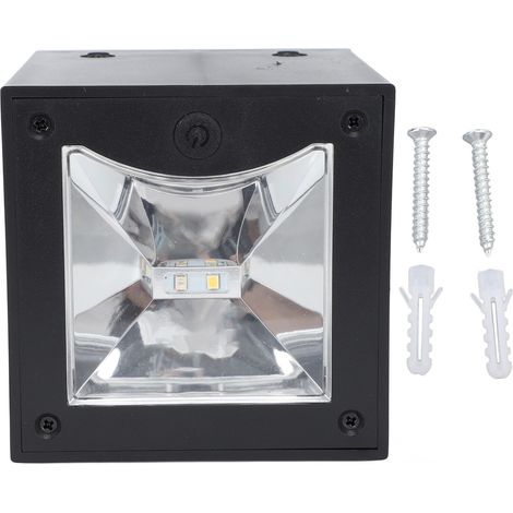Applique murale solaire SL-868 étanche IP67 lumière chaude et colorée pour jardin terrasse cour extérieur design moderne (1/5)