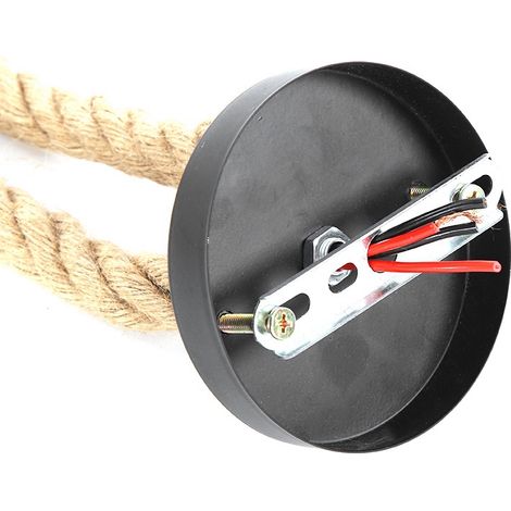 Douille E27, câble en corde de chanvre de 1 m, fil électrique, suspension décorative à faire soi-même (2 douilles) (1/5)