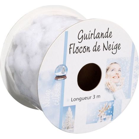 Guirlande de Noël Mini Boules "Polaire" 252cm Blanc