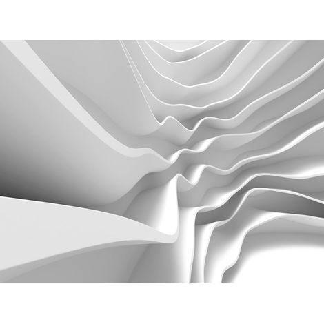 papier peint panoramique effet 3D blanc - Sanders & Sanders (1/5)