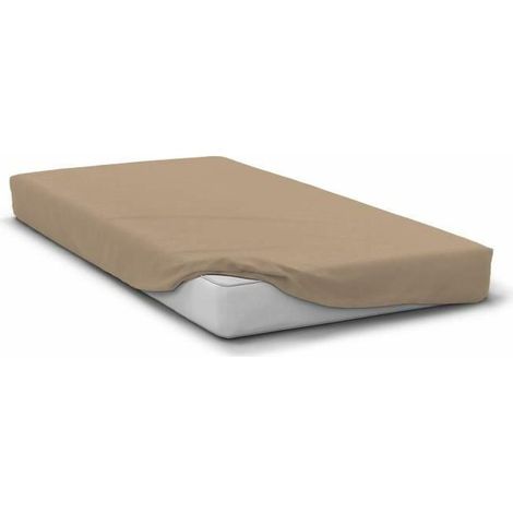 home-linge-passion Coprimaterasso in Microfibra Beige 90x190 cm