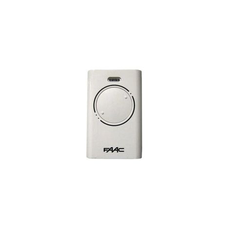 Faac – Télécommande 2 canaux 868.35 MHz – Émetteur mural programmable pour motorisations de portail et garage – Compatible avec piles CR2032