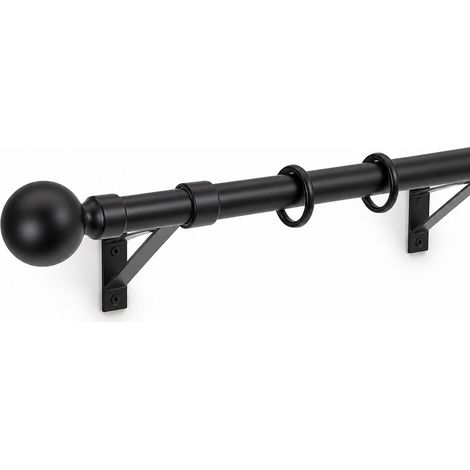 Tringle à Rideaux Extensible Métal pour Fenêtre Noire 180 cm (1/5)