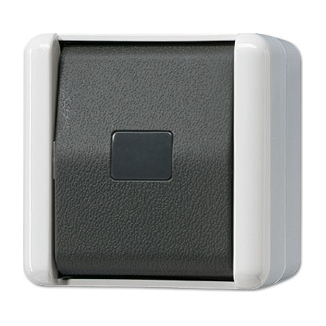 JUNG 831 W Interruptor pulsador 1P Negro, Blanco