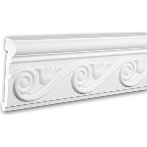Moldura para pared 151350 Profhome Perfil de estuco Moldura decorativa Moldura decorativa pared estilo Neoimperio blanco 2 m