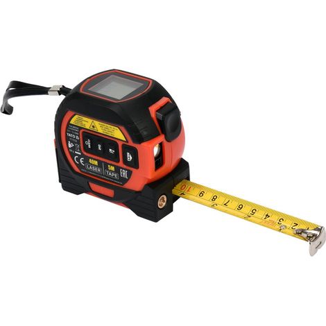 Laser-Entfernungsmesser 40m mit einziehbarem Maßband 5m (1/5)