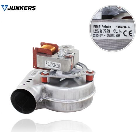 Ventilador Extractor para Caldera Junkers Modelo GR01725 Ref. Original 8707204038 Recambio de Alta Calidad