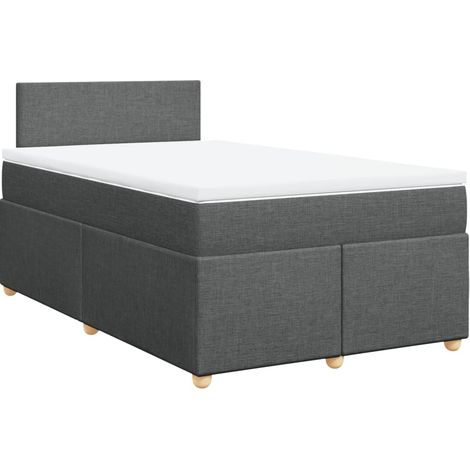 Maison Exclusive - Boxspringbett mit Matratze Dunkelgrau 120x200