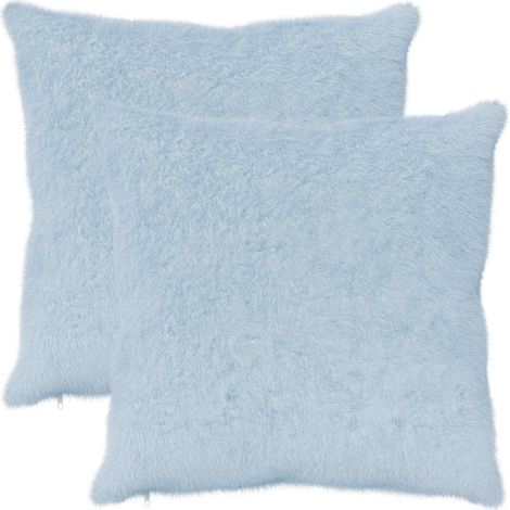 Housse de coussin 2 pc HEERLEN Bleu clair 80 x 80 cm vidaXL