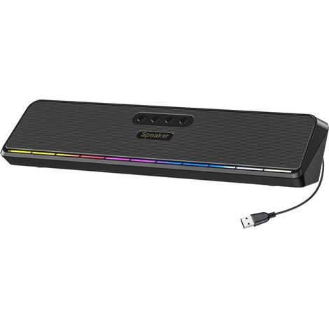 Soundbar - 335 X 68 X 70 Mm - 6 W - 35 Hz A 16 Khz - Bluetooth 5 0 Y Entrada Aux - Alimentación Usb 5 V - Para Pc Y Portátiles (1/5)