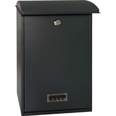 CASSETTA POSTALE 'LILLA' cm 27 x 12 x h 40,5 - grigio acciaio - KASART