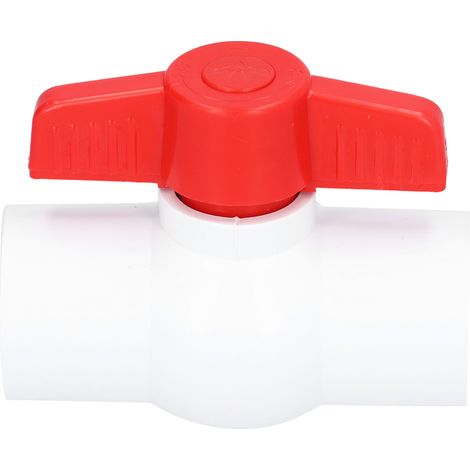 Robinet à bille PVC avec poignée T, vanne d'arrêt pour irrigation jardin, raccord plomberie tuyauterie DN15