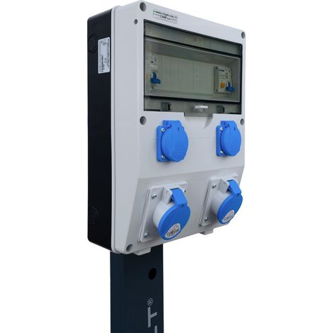 Tableau électrique sur pied TD-CAMP FI/LS 2x16 A/3P 2x230 V DV-1703-D