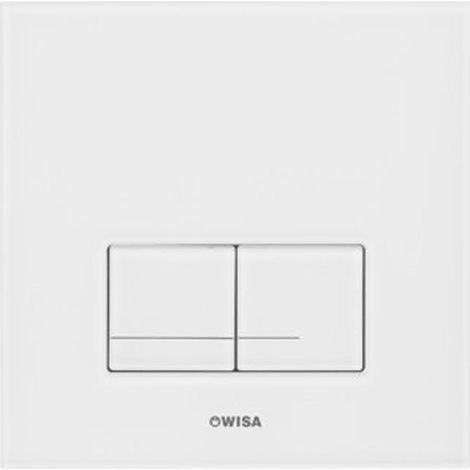 Wisa XS Panneau de commande - carré - 16x16x1 - double chasse - verre - blanc