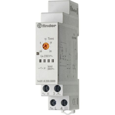 Finder 14.81.8.230.0000 Treppenlichtzeitschalter Hutschiene 230 V/AC