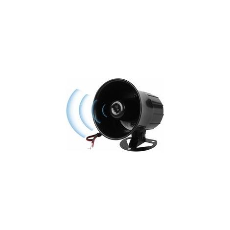 Sirena d'allarme da 120 dB DC 12 V, altoparlante, cicalino, altoparlante cablato, sirena d'allarme, corno di sicurezza per uso interno ed esterno - Crezuo
